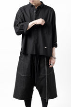 画像をギャラリービューアに読み込む, KLASICA SH-040 OVERSIZED SHORT PULLOVER SHIRT / DRY BACK TWILL (BLACK)
