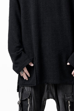 画像をギャラリービューアに読み込む, ISAMU KATAYAMA BACKLASH RANDOM PILE FABRIC L/S RELAXY TOPS (BLACK)