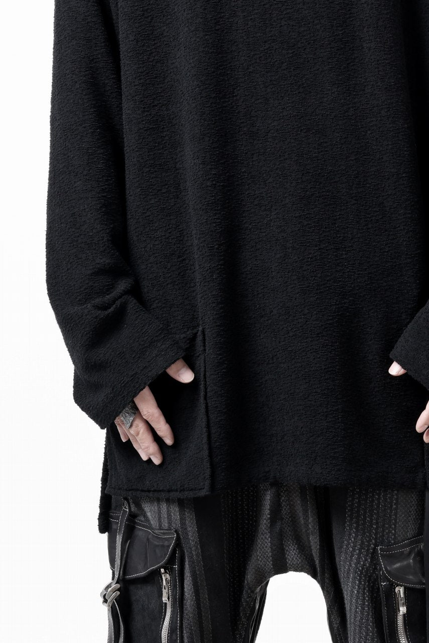 Load image into Gallery viewer, ISAMU KATAYAMA BACKLASH RANDOM PILE FABRIC LONG SLEEVE CUT & SEWN (BLACK)