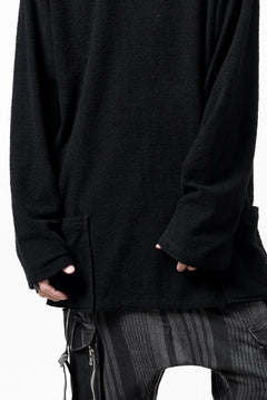 Load image into Gallery viewer, ISAMU KATAYAMA BACKLASH RANDOM PILE FABRIC LONG SLEEVE CUT & SEWN (BLACK)