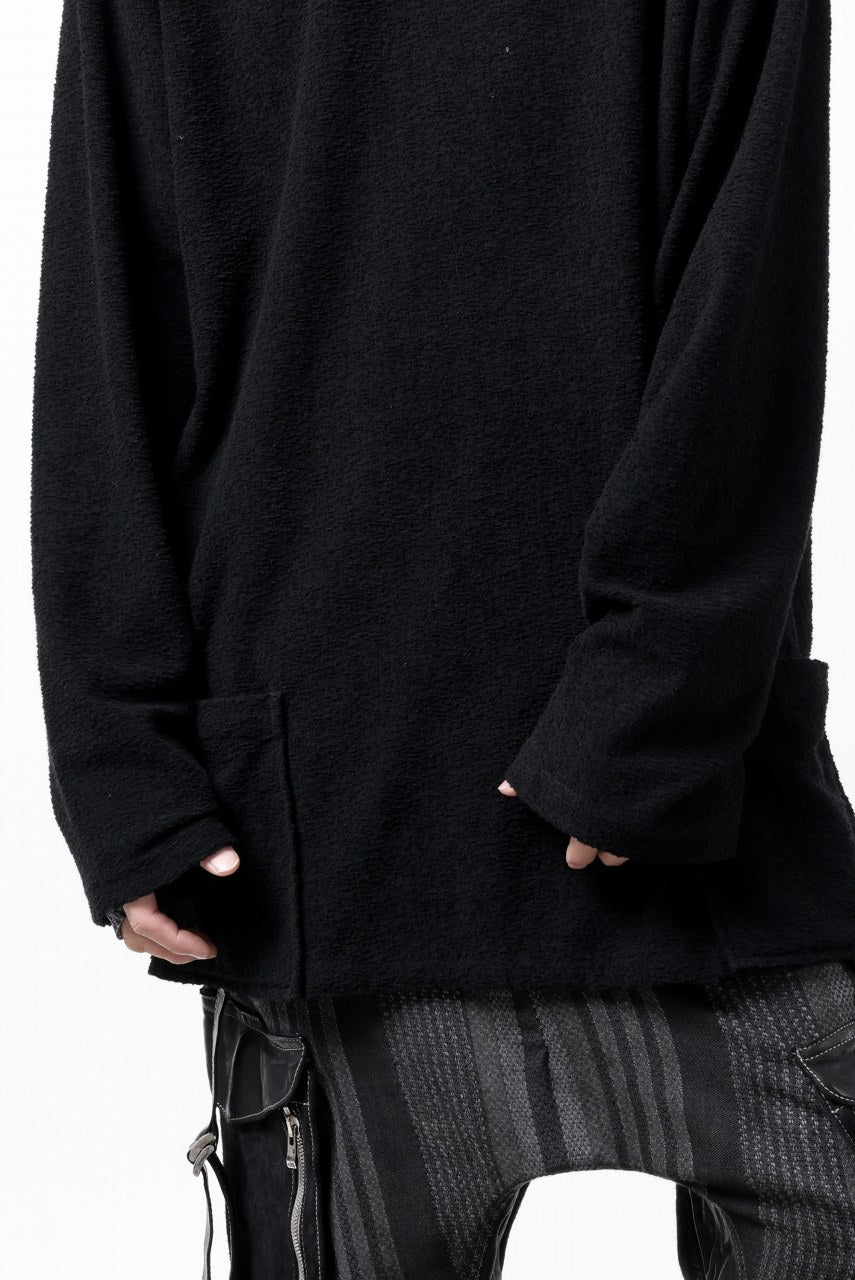 Load image into Gallery viewer, ISAMU KATAYAMA BACKLASH RANDOM PILE FABRIC LONG SLEEVE CUT & SEWN (BLACK)