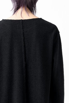 Load image into Gallery viewer, ISAMU KATAYAMA BACKLASH RANDOM PILE FABRIC LONG SLEEVE CUT & SEWN (BLACK)