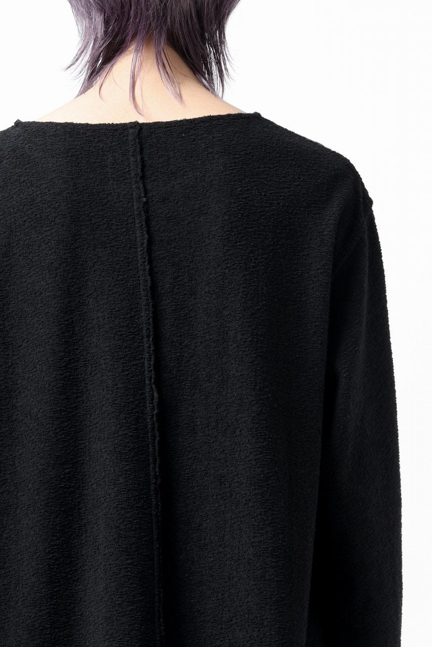 Load image into Gallery viewer, ISAMU KATAYAMA BACKLASH RANDOM PILE FABRIC LONG SLEEVE CUT & SEWN (BLACK)