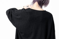 Load image into Gallery viewer, ISAMU KATAYAMA BACKLASH RANDOM PILE FABRIC SHORT SLEEVE CUT & SEWN (BLACK)