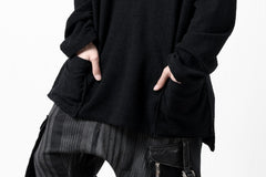 Load image into Gallery viewer, ISAMU KATAYAMA BACKLASH RANDOM PILE FABRIC LONG SLEEVE CUT & SEWN (BLACK)
