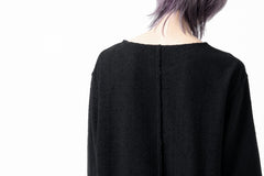 画像をギャラリービューアに読み込む, ISAMU KATAYAMA BACKLASH RANDOM PILE FABRIC L/S RELAXY TOPS (BLACK)