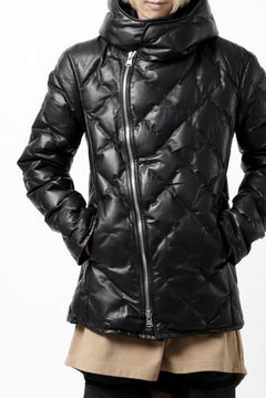 画像をギャラリービューアに読み込む, ISAMU KATAYAMA BACKLASH HOODED DOWN JACKET / LUXURY STEER + POLISH WHITE GOOSE (BLACK)
