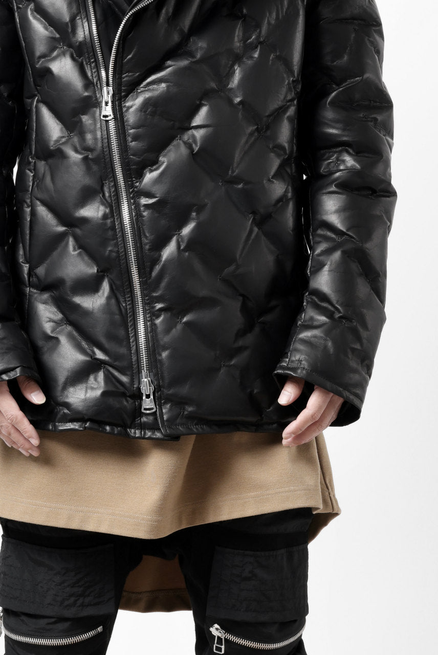 画像をギャラリービューアに読み込む, ISAMU KATAYAMA BACKLASH HOODED DOWN JACKET / LUXURY STEER + POLISH WHITE GOOSE (BLACK)