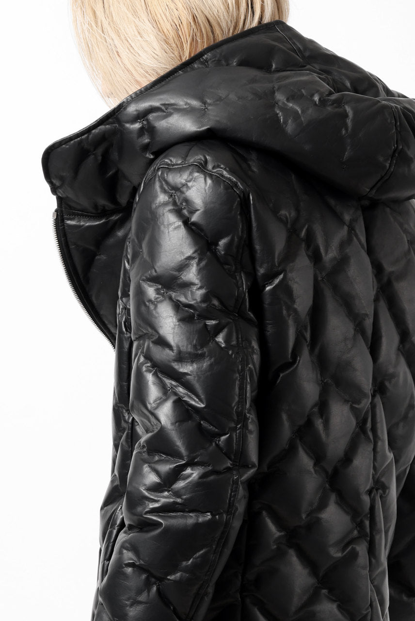 画像をギャラリービューアに読み込む, ISAMU KATAYAMA BACKLASH HOODED DOWN JACKET / LUXURY STEER + POLISH WHITE GOOSE (BLACK)