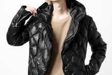 画像をギャラリービューアに読み込む, ISAMU KATAYAMA BACKLASH HOODED DOWN JACKET / LUXURY STEER + POLISH WHITE GOOSE (BLACK)