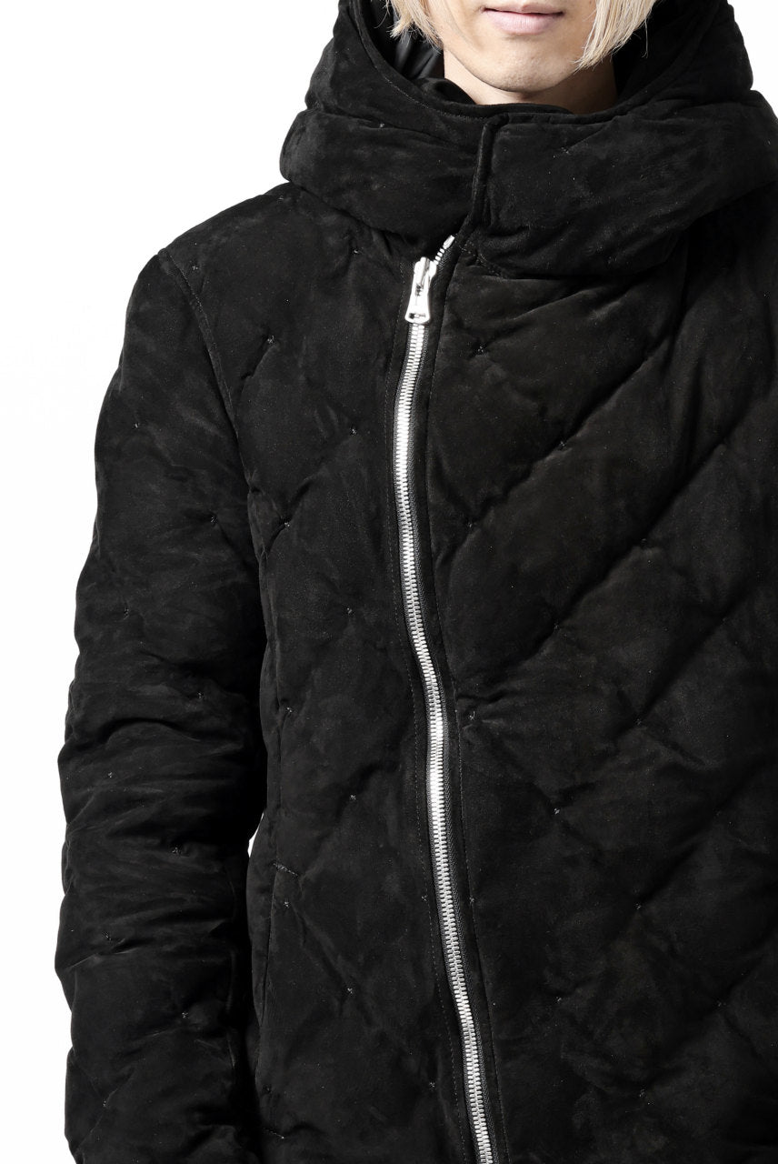画像をギャラリービューアに読み込む, ISAMU KATAYAMA BACKLASH HOODED DOWN JACKET / KANGAROO REVERSE + POLISH WHITE GOOSE (BLACK)