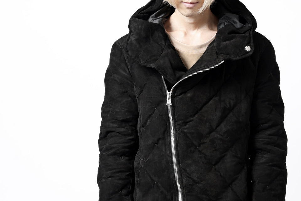 画像をギャラリービューアに読み込む, ISAMU KATAYAMA BACKLASH HOODED DOWN JACKET / KANGAROO REVERSE + POLISH WHITE GOOSE (BLACK)