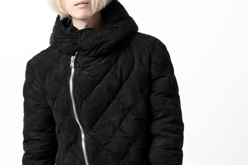 画像をギャラリービューアに読み込む, ISAMU KATAYAMA BACKLASH HOODED DOWN JACKET / KANGAROO REVERSE + POLISH WHITE GOOSE (BLACK)