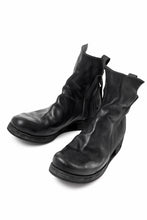 画像をギャラリービューアに読み込む, BORIS BIDJAN SABERI HORSE LEATHER SIDE ZIP BOOTS / OBJECT DYED & MOLDED "BOOT1-F2519M" (BLACK)
