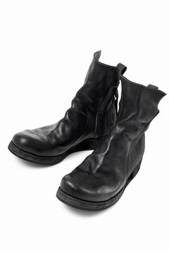 画像をギャラリービューアに読み込む, BORIS BIDJAN SABERI HORSE LEATHER SIDE ZIP BOOTS / OBJECT DYED & MOLDED "BOOT1-F2519M" (BLACK)