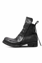 画像をギャラリービューアに読み込む, BORIS BIDJAN SABERI HORSE LEATHER SIDE ZIP BOOTS / OBJECT DYED & MOLDED "BOOT1-F2519M" (BLACK)