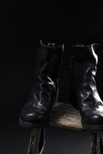 画像をギャラリービューアに読み込む, BORIS BIDJAN SABERI HORSE LEATHER SIDE ZIP BOOTS / OBJECT DYED & MOLDED "BOOT1-F2519M" (BLACK)