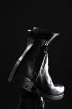 画像をギャラリービューアに読み込む, BORIS BIDJAN SABERI HORSE LEATHER SIDE ZIP BOOTS / OBJECT DYED & MOLDED "BOOT1-F2519M" (BLACK)