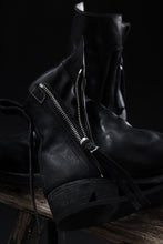 画像をギャラリービューアに読み込む, BORIS BIDJAN SABERI HORSE LEATHER SIDE ZIP BOOTS / OBJECT DYED & MOLDED "BOOT1-F2519M" (BLACK)