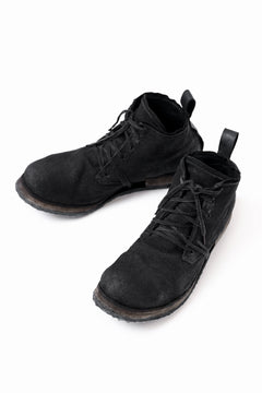 画像をギャラリービューアに読み込む, BORIS BIDJAN SABERI CANVAS FABRIC LACE UP MIDDLE BOOTS / OBJECT DYED & HAND-TREATED "BOOT4" (BLACK)