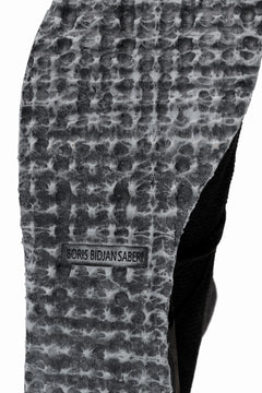 画像をギャラリービューアに読み込む, BORIS BIDJAN SABERI CANVAS FABRIC LACE UP MIDDLE BOOTS / OBJECT DYED & HAND-TREATED "BOOT4" (BLACK)