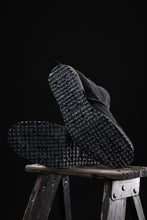 画像をギャラリービューアに読み込む, BORIS BIDJAN SABERI CANVAS FABRIC LACE UP MIDDLE BOOTS / OBJECT DYED & HAND-TREATED "BOOT4" (BLACK)