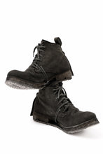 画像をギャラリービューアに読み込む, BORIS BIDJAN SABERI CANVAS FABRIC LACE UP MIDDLE BOOTS / OBJECT DYED &amp; HAND-TREATED &quot;BOOT4&quot; (WEHR GRÜN)