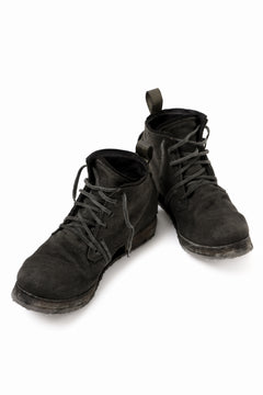 画像をギャラリービューアに読み込む, BORIS BIDJAN SABERI CANVAS FABRIC LACE UP MIDDLE BOOTS / OBJECT DYED & HAND-TREATED "BOOT4" (WEHR GRÜN)