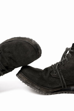 画像をギャラリービューアに読み込む, BORIS BIDJAN SABERI CANVAS FABRIC LACE UP MIDDLE BOOTS / OBJECT DYED & HAND-TREATED "BOOT4" (WEHR GRÜN)