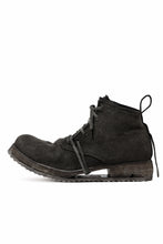 画像をギャラリービューアに読み込む, BORIS BIDJAN SABERI CANVAS FABRIC LACE UP MIDDLE BOOTS / OBJECT DYED &amp; HAND-TREATED &quot;BOOT4&quot; (WEHR GRÜN)