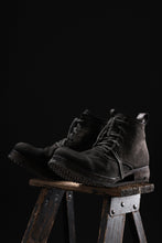 画像をギャラリービューアに読み込む, BORIS BIDJAN SABERI CANVAS FABRIC LACE UP MIDDLE BOOTS / OBJECT DYED & HAND-TREATED "BOOT4" (WEHR GRÜN)