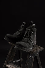 画像をギャラリービューアに読み込む, BORIS BIDJAN SABERI CANVAS FABRIC LACE UP MIDDLE BOOTS / OBJECT DYED & HAND-TREATED "BOOT4" (WEHR GRÜN)