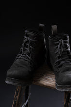 画像をギャラリービューアに読み込む, BORIS BIDJAN SABERI CANVAS FABRIC LACE UP MIDDLE BOOTS / OBJECT DYED & HAND-TREATED "BOOT4" (WEHR GRÜN)