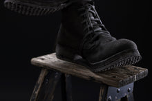 画像をギャラリービューアに読み込む, BORIS BIDJAN SABERI CANVAS FABRIC LACE UP MIDDLE BOOTS / OBJECT DYED & HAND-TREATED "BOOT4" (WEHR GRÜN)