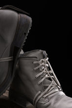 Load image into Gallery viewer, BORIS BIDJAN SABERI HORSE LEATHER LACE UP MIDDLE BOOTS / WASHED & HAND-TREATED "BOOT4" (LIGHT GREY)