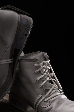 Load image into Gallery viewer, BORIS BIDJAN SABERI HORSE LEATHER LACE UP MIDDLE BOOTS / WASHED & HAND-TREATED "BOOT4" (LIGHT GREY)