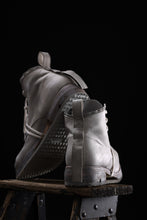 Load image into Gallery viewer, BORIS BIDJAN SABERI HORSE LEATHER LACE UP MIDDLE BOOTS / WASHED & HAND-TREATED "BOOT4" (LIGHT GREY)