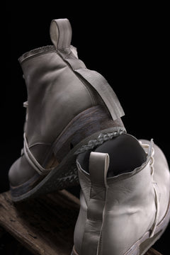 Load image into Gallery viewer, BORIS BIDJAN SABERI HORSE LEATHER LACE UP MIDDLE BOOTS / WASHED & HAND-TREATED "BOOT4" (LIGHT GREY)