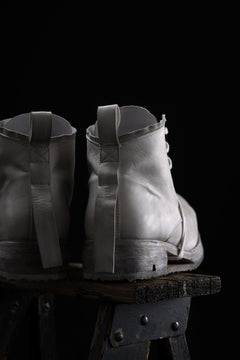 Load image into Gallery viewer, BORIS BIDJAN SABERI HORSE LEATHER LACE UP MIDDLE BOOTS / WASHED & HAND-TREATED "BOOT4" (LIGHT GREY)
