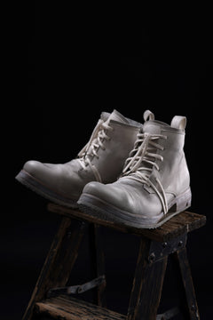 Load image into Gallery viewer, BORIS BIDJAN SABERI HORSE LEATHER LACE UP MIDDLE BOOTS / WASHED & HAND-TREATED "BOOT4" (LIGHT GREY)