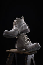 Load image into Gallery viewer, BORIS BIDJAN SABERI HORSE LEATHER LACE UP MIDDLE BOOTS / WASHED & HAND-TREATED "BOOT4" (LIGHT GREY)