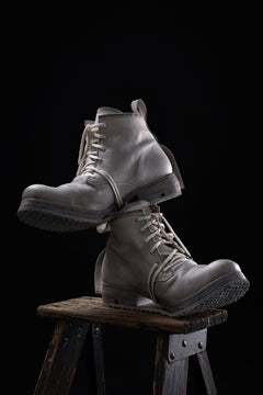 Load image into Gallery viewer, BORIS BIDJAN SABERI HORSE LEATHER LACE UP MIDDLE BOOTS / WASHED & HAND-TREATED "BOOT4" (LIGHT GREY)