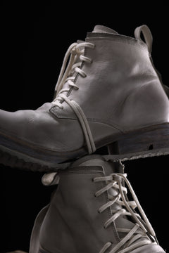 Load image into Gallery viewer, BORIS BIDJAN SABERI HORSE LEATHER LACE UP MIDDLE BOOTS / WASHED & HAND-TREATED "BOOT4" (LIGHT GREY)