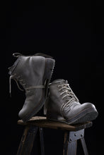 Load image into Gallery viewer, BORIS BIDJAN SABERI HORSE LEATHER LACE UP MIDDLE BOOTS / WASHED & HAND-TREATED "BOOT4" (LIGHT GREY)