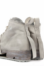 Load image into Gallery viewer, BORIS BIDJAN SABERI HORSE LEATHER LACE UP MIDDLE BOOTS / WASHED & HAND-TREATED "BOOT4" (LIGHT GREY)