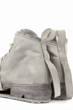 Load image into Gallery viewer, BORIS BIDJAN SABERI HORSE LEATHER LACE UP MIDDLE BOOTS / WASHED & HAND-TREATED "BOOT4" (LIGHT GREY)