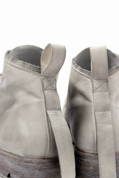 Load image into Gallery viewer, BORIS BIDJAN SABERI HORSE LEATHER LACE UP MIDDLE BOOTS / WASHED & HAND-TREATED "BOOT4" (LIGHT GREY)