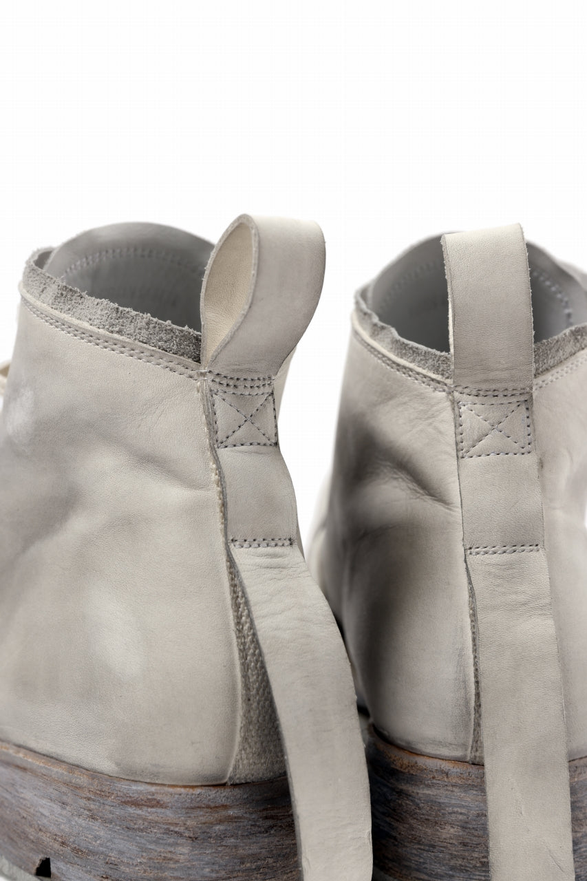 Load image into Gallery viewer, BORIS BIDJAN SABERI HORSE LEATHER LACE UP MIDDLE BOOTS / WASHED & HAND-TREATED "BOOT4" (LIGHT GREY)