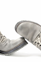 Load image into Gallery viewer, BORIS BIDJAN SABERI HORSE LEATHER LACE UP MIDDLE BOOTS / WASHED & HAND-TREATED "BOOT4" (LIGHT GREY)