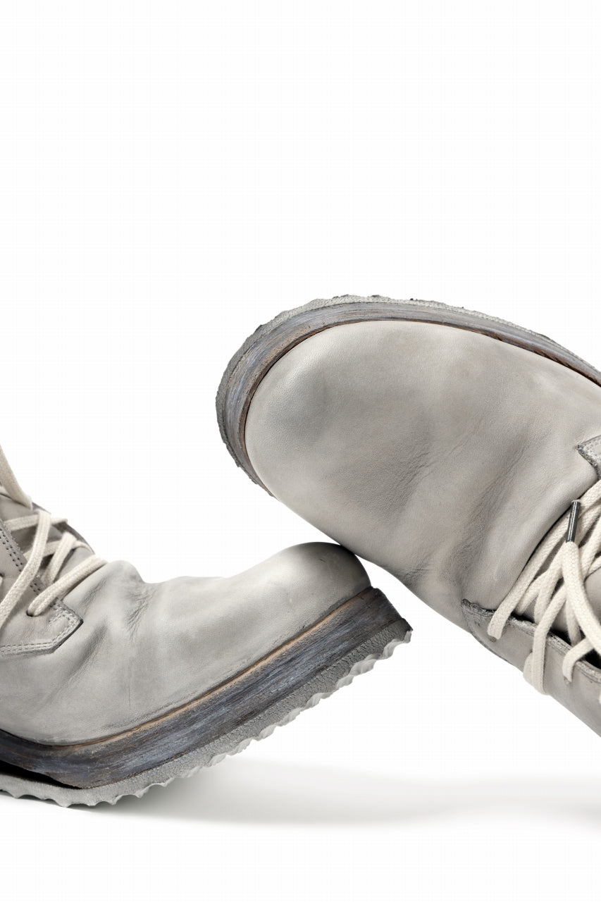 Load image into Gallery viewer, BORIS BIDJAN SABERI HORSE LEATHER LACE UP MIDDLE BOOTS / WASHED & HAND-TREATED "BOOT4" (LIGHT GREY)